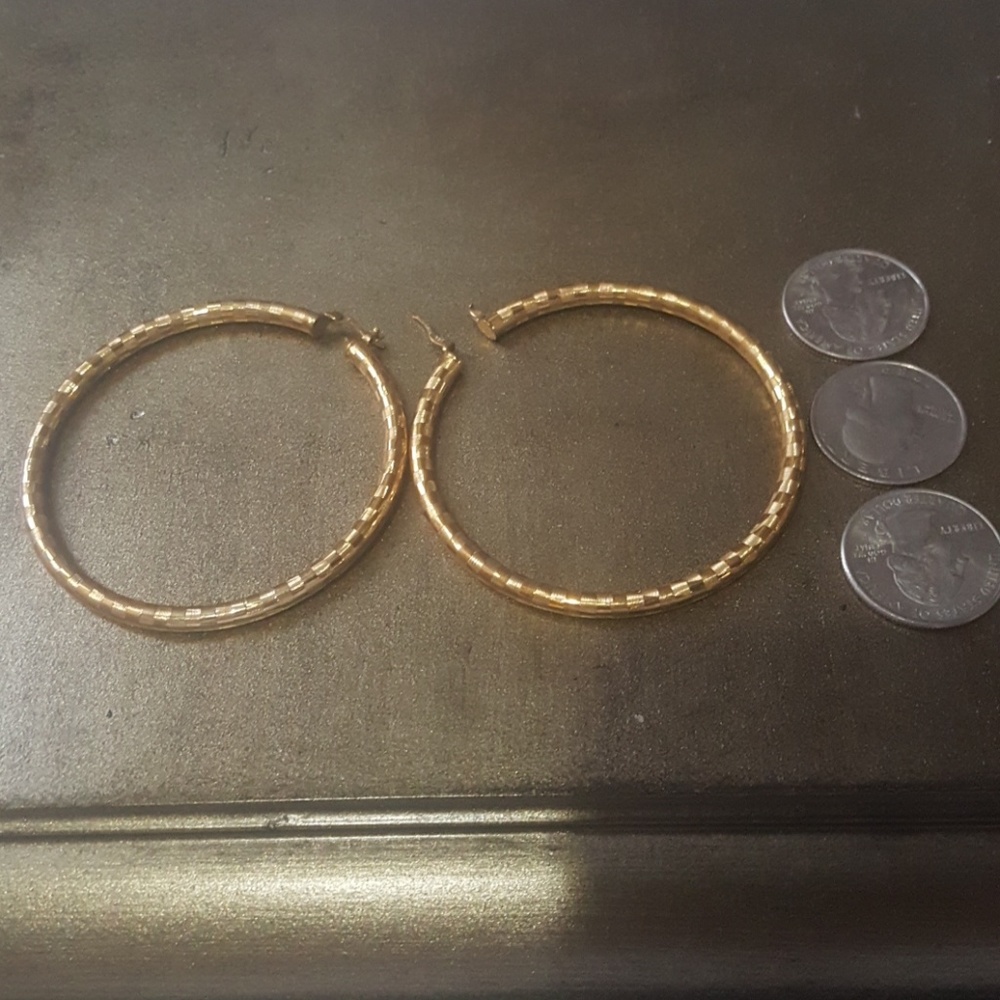 18k Gold on Sterling Silver Vermeil Hoop Earrings